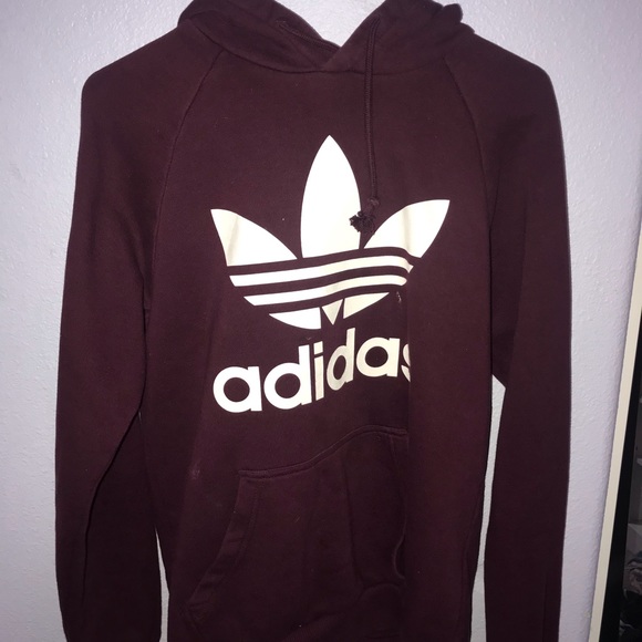 adidas maroon sweatshirt - Picture 1 of 2